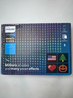 Philips ChromaBright LED Curtain Light - Rainbow Gradient- OPEN BOX